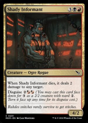 Shady Informant<br /><span class="collector-number">Collector No. 231</span>