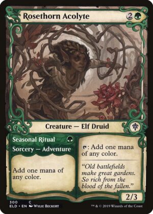 Rosethorn Acolyte (Showcase) - Foil<br /><span class="collector-number">Collector No. 300</span>
